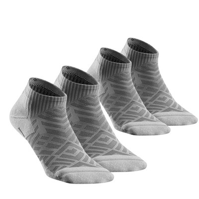 Tất vớ dã ngoại hike 100 thoáng khí màu xám DECATHLON quechua 8649545 