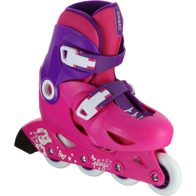 Giày trượt patin play 3 trẻ em màu hồng tím DECATHLON oxelo 8367591