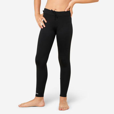 Quần legging lướt sóng chống tia uv 500 trẻ em đen DECATHLON olaian