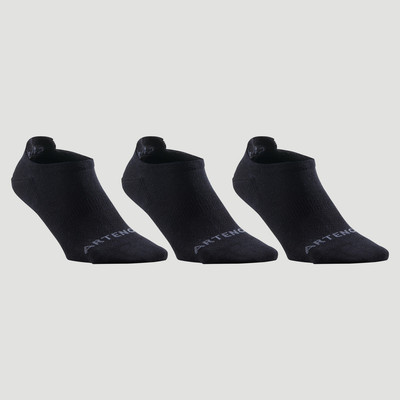Gói 3 đôi tất thể thao cổ thấp rs 160 màu đen DECATHLON artengo mã 8522600