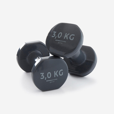Bộ 2 tạ cầm tay 3kg xám DECATHLON DOMYOS mã 8336581