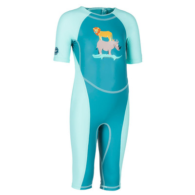 Đồ bơi liền thân chống tia uv cho trẻ em xanh ngọc/họa tiết DECATHLON NABAIJI mã 8790375