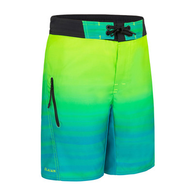 Quần short lướt sóng 500 cho bé trai xanh lá cây DECATHLON olaian mã 8670266
