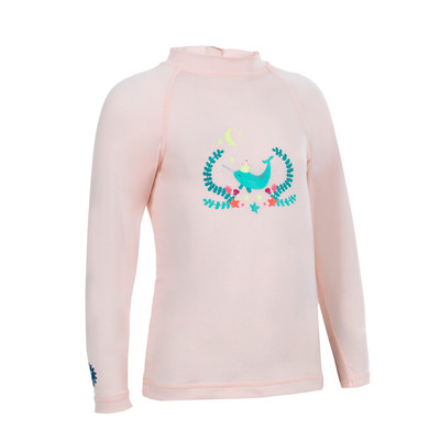 Áo thun dài tay chống tia uv cho trẻ em hồng DECATHLON NABAIJI mã 8613015