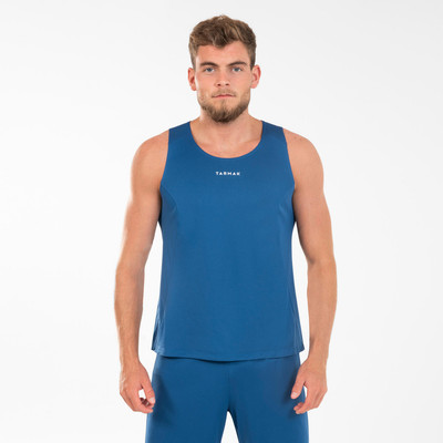 Áo jersey áo thun không tay chơi bóng rổ t100 cho nam xanh navy DECATHLON tarmak mã 8518647