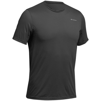 Áo thun leo núi dã ngoại mh100 cho nam xám nhạt DECATHLON quechua nhiều màu