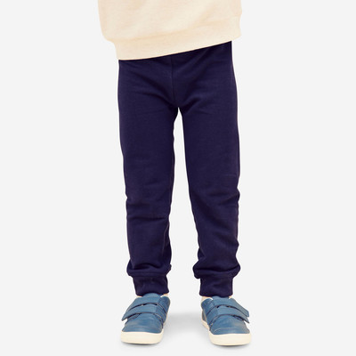 Quần dài 100 tập gym cho bé trai và bé gái xanh navy DECATHLON DOMYOS mã 8556399