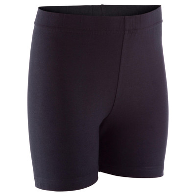 Quần short tập gym cho bé gái 100 đen DOMYOS mã 8517105