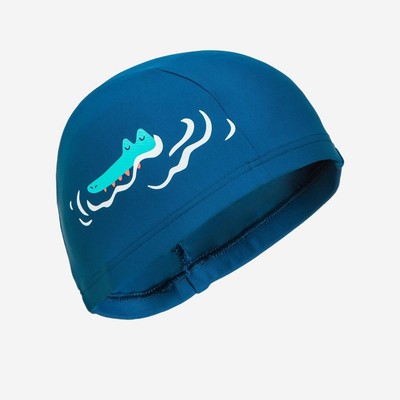 Mũ bơi lưới cỡ s xanh dương họa tiết cá sấu DECATHLON NABAIJI mã 8647928