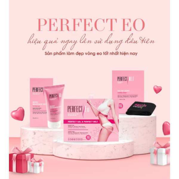 PERFECT EO Đai nịt bụng bộ 3 miếng tương trợ giảm eo hàng hiệu