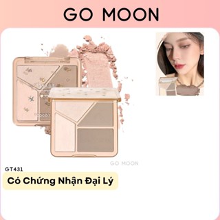 Phấn Bắt Sáng Tạo Khối 4 Ô Màu GOGO TALES GT431 13.5 g GOGOTALES lâu trôi lên màu chuẩn chính hãng Go Moon Shop