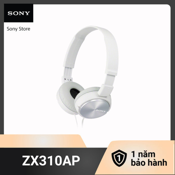 Tai nghe có dây Sony MDR-ZX310AP thiết kế gập gọn, màng loa Neodymium cho âm thanh mạnh mẽ, chuẩn âm | BigBuy360 - bigbuy360.vn