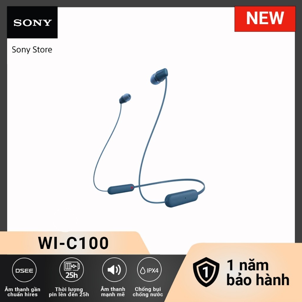 Tai nghe Sony in-ear không dây WI-C100 | BigBuy360 - bigbuy360.vn