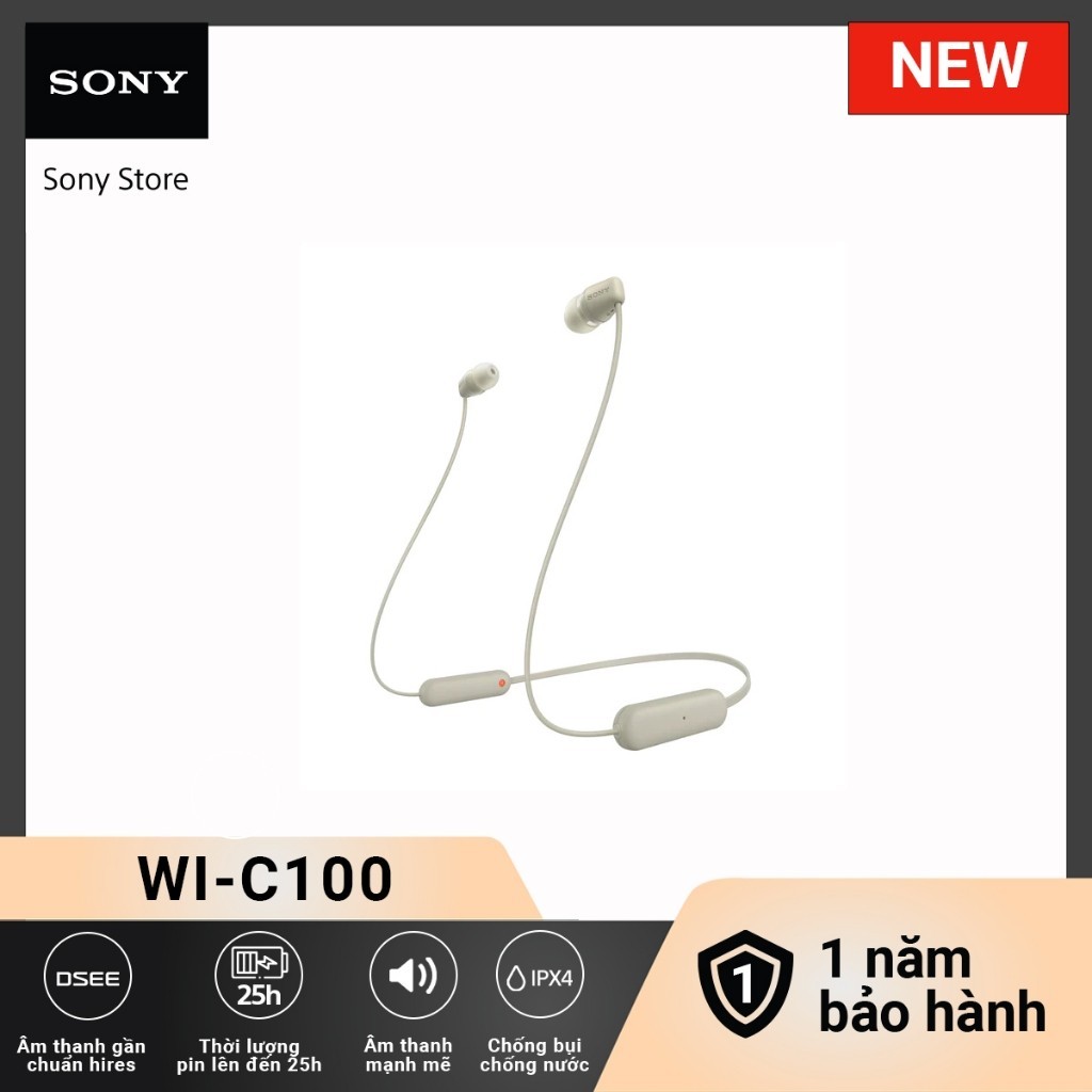 Tai nghe Sony in-ear không dây WI-C100 | BigBuy360 - bigbuy360.vn
