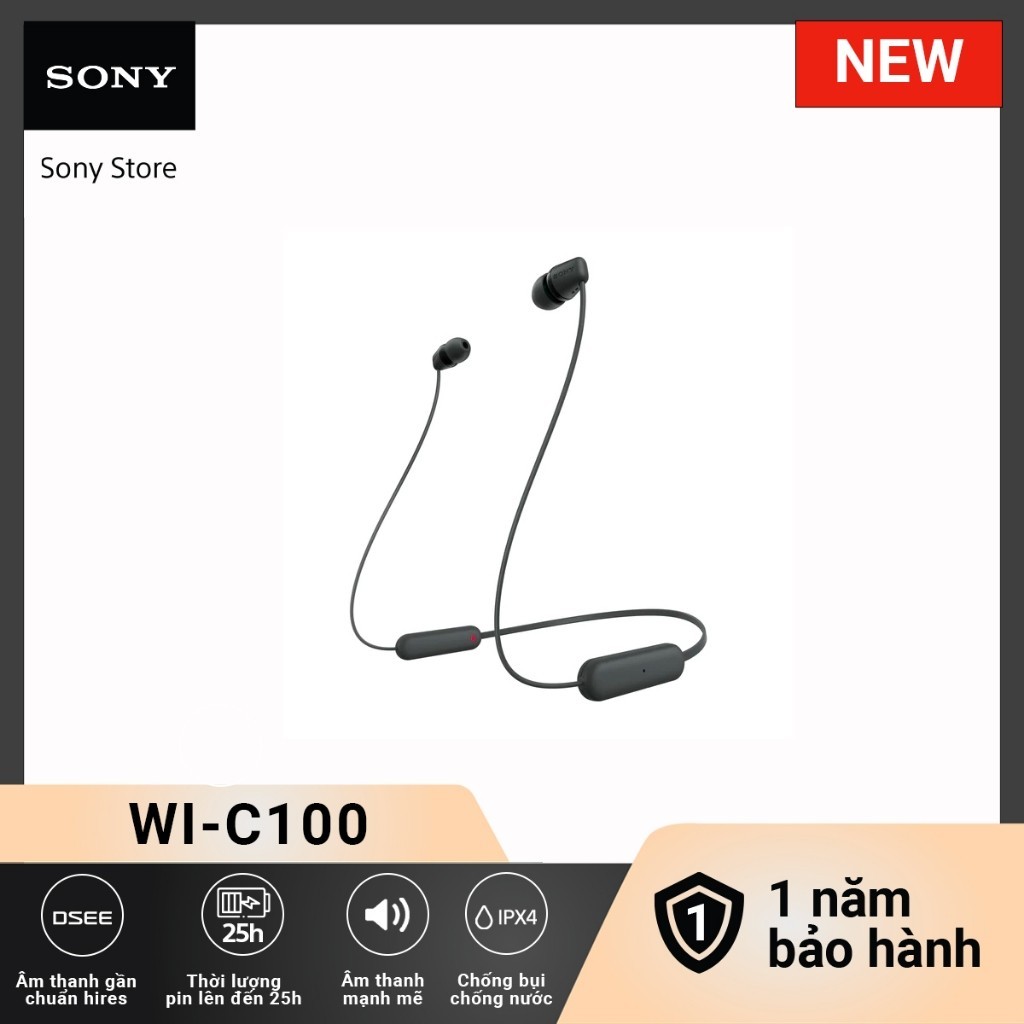 Tai nghe Sony in-ear không dây WI-C100 | BigBuy360 - bigbuy360.vn