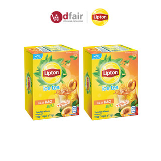  LIPTON Combo 2 hộp Trà Đào Ice Tea  12g x 16 Gói  