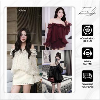 ( có bigsize- chuẩn loại 1 ) SET ĐỤC LỖ TRỄ VAI ÁO TƠ + CHÂN VÁY ÔM BODY CHỮ A thắt dây by Tườngg Vyy Storee SĐLN130