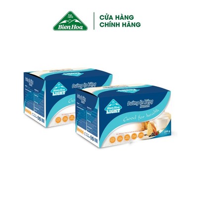 Combo 2 Hộp Đường Biên Hòa ăn kiêng Isomalt 5g/gói (50 gói/hộp 250g)/túi
