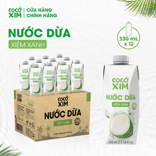  THÙNG 12 Hộp Nước dừa đóng hộp Cocoxim Xanh dung tích 330ml Hộp 