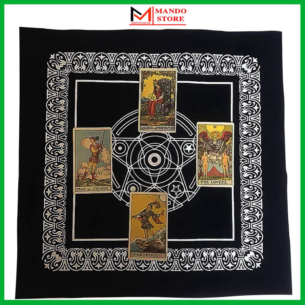 Khăn Bằng Nhung Trải Bài Bói Tarot Cao Cấp – Khăn Trải Bài Tarot Bằng Vải Nhung, Khăn Nhung In Bói T