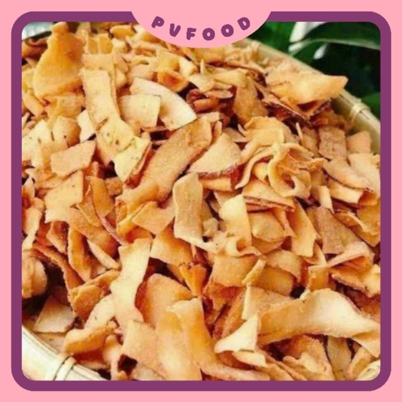 Dừa Sấy Giòn - 2 Bịch x 500g (1kg) - Ăn Vặt PV FOOD
