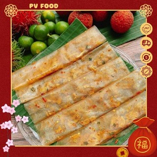 [XẤP 10 BỊCH] Bánh Tráng Cuốn Hành Phi – Dẻo Dai Cay Nhẹ – Ăn Vặt Ngon Giá Rẻ PV FOOD