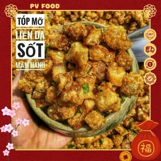 Tóp Mỡ Mắm Hành Hộp Cao Cấp Giòn Rụm Đậm Vị Ăn Vặt PV FOOD