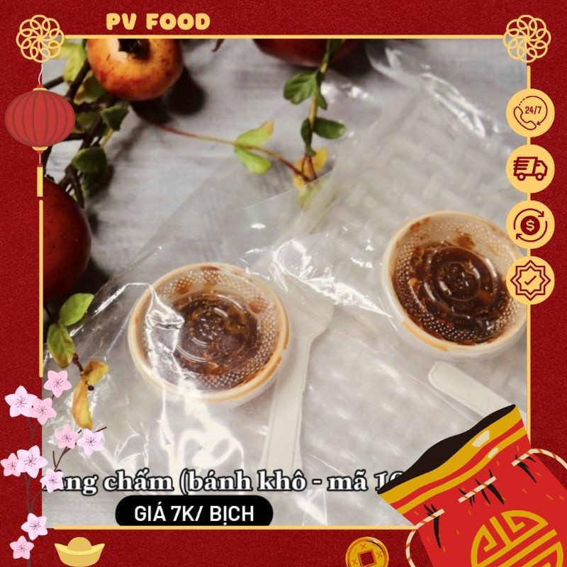 Bánh tráng chấm sốt chua cay - Ăn Vặt PV FOOD