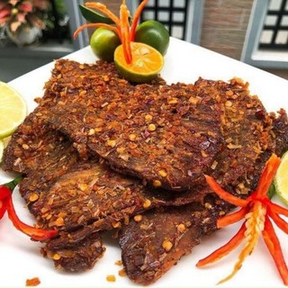Khô Bò Miếng Thượng Hạng Mềm Dai Đậm Vị – Bò Khô Miếng Cay Ngọt Snack Ăn Vặt Cao Cấp | PV FOOD