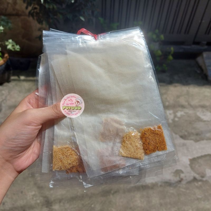 [ĐẶT TRƯỚC] Bánh Tráng Xâu Dẻo Muối Hành Phi (11 bịch) - Ăn Vặt PV FOOD