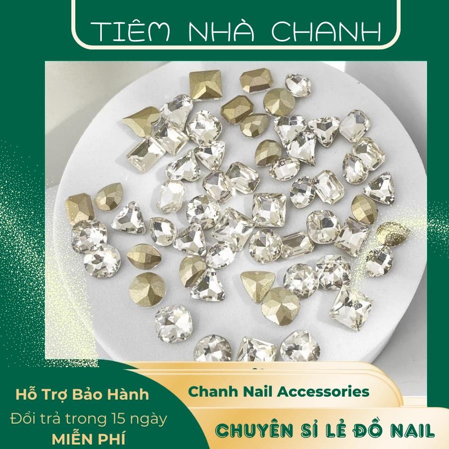 ĐÁ KHỐI MIX SET 50 VIÊN Gắn Móng
