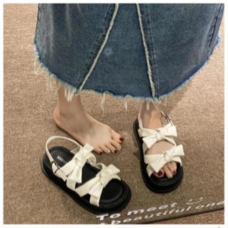 Dép Quai Hậu Nữ/ Sandal Nữ Đế Cao 4cm Quai Nơ Tiểu Thư Sang chảnh, Phong Cách Hàn Quốc . ..