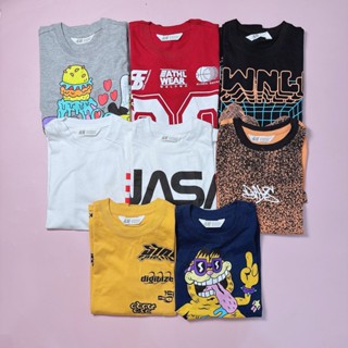 Áo cotton HM dòng đại nhiều màu cho bé trai size 8-14y