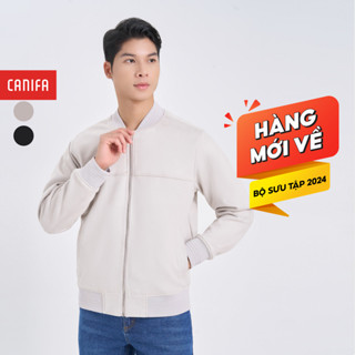 [ HÀNG MỚI VỀ] Áo khoác bomber nam CANIFA chất liệu da lộn dáng basic dài tay 8OT24W021