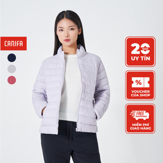 Áo khoác chần bông nữ CANIFA cổ cao ba lớp chống thấm nước 6OT23W011