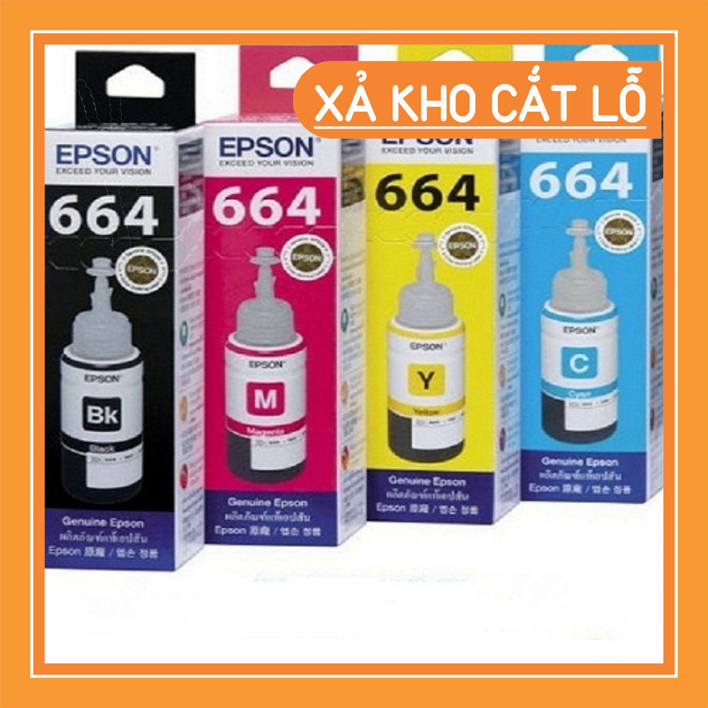 Mực cho máy in Epson L310, L385, L360, L365, L100, L200, L110, L210, L300, L350, L120, L220, L1300 - Mực 664 refill ink