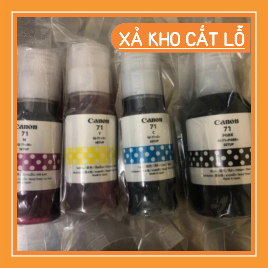 BỘ MỰC IN GI-71 DÙNG CHO MÁY IN CANON-PIXMA G5070, G6070, G7070, GM2070, GM4070