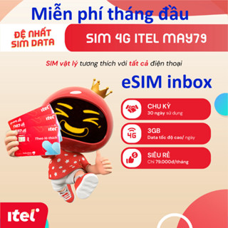  Sim iTel 4G MAY79 Có 90G th  Miễn phí 1 tháng  Gia hạn 79.000 đ tháng 