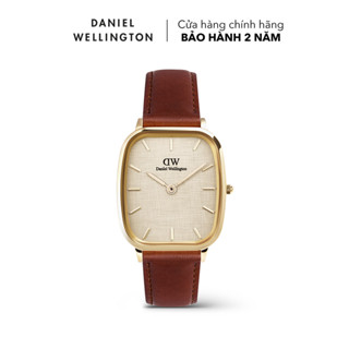 Đồng hồ UNISEX Daniel Wellington Vintage dây da - DW00100839 Marlon Watch Mặt họa tiết vải Linen 32x36.3mm