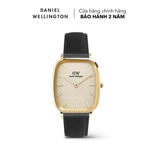 Đồng hồ UNISEX Daniel Wellington Vintage dây da - DW00100838 Marlon Watch Mặt họa tiết vải Linen 32x36.3mm