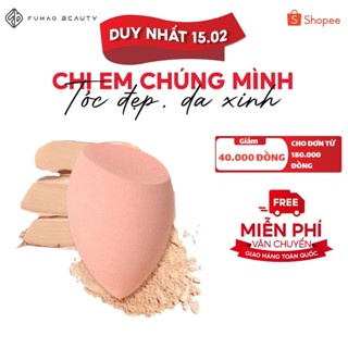 Bông Mút Fuhao - Bông Mút Trang Điểm Hình Trứng Kèm Hộp Đựng ( Random màu)