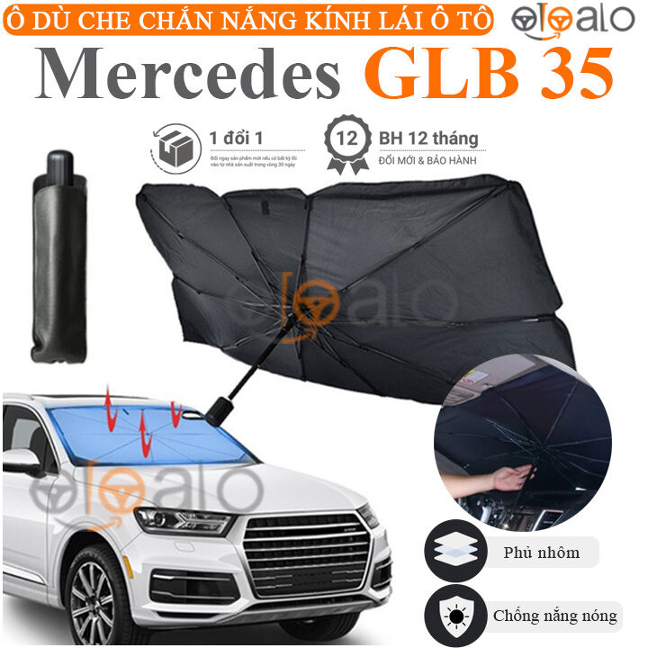 Dù che nắng kính lái dành cho xe Mercedes Benz GLB 35 vải dù tráng nhôm cao cấp - OTOALO