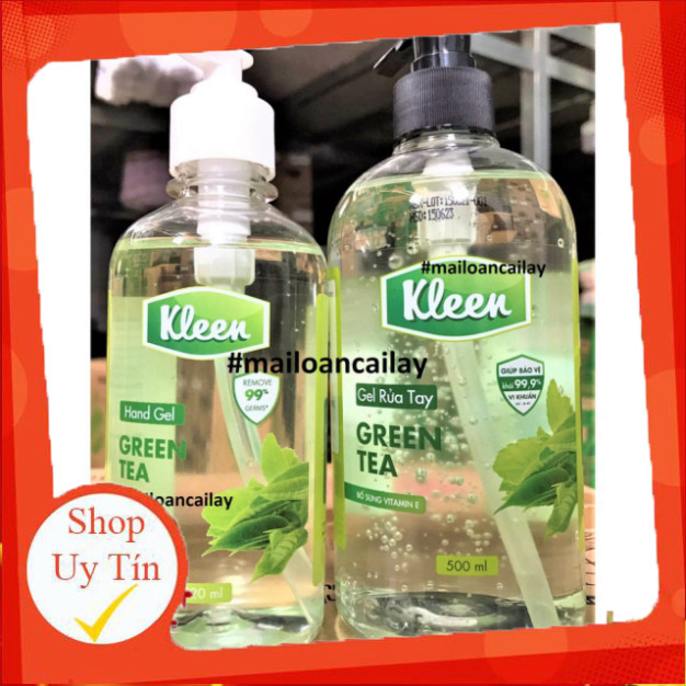 Gel rửa tay khô Diệt khuẩn Kleen không dùng nước 500ml (mẫu mới)