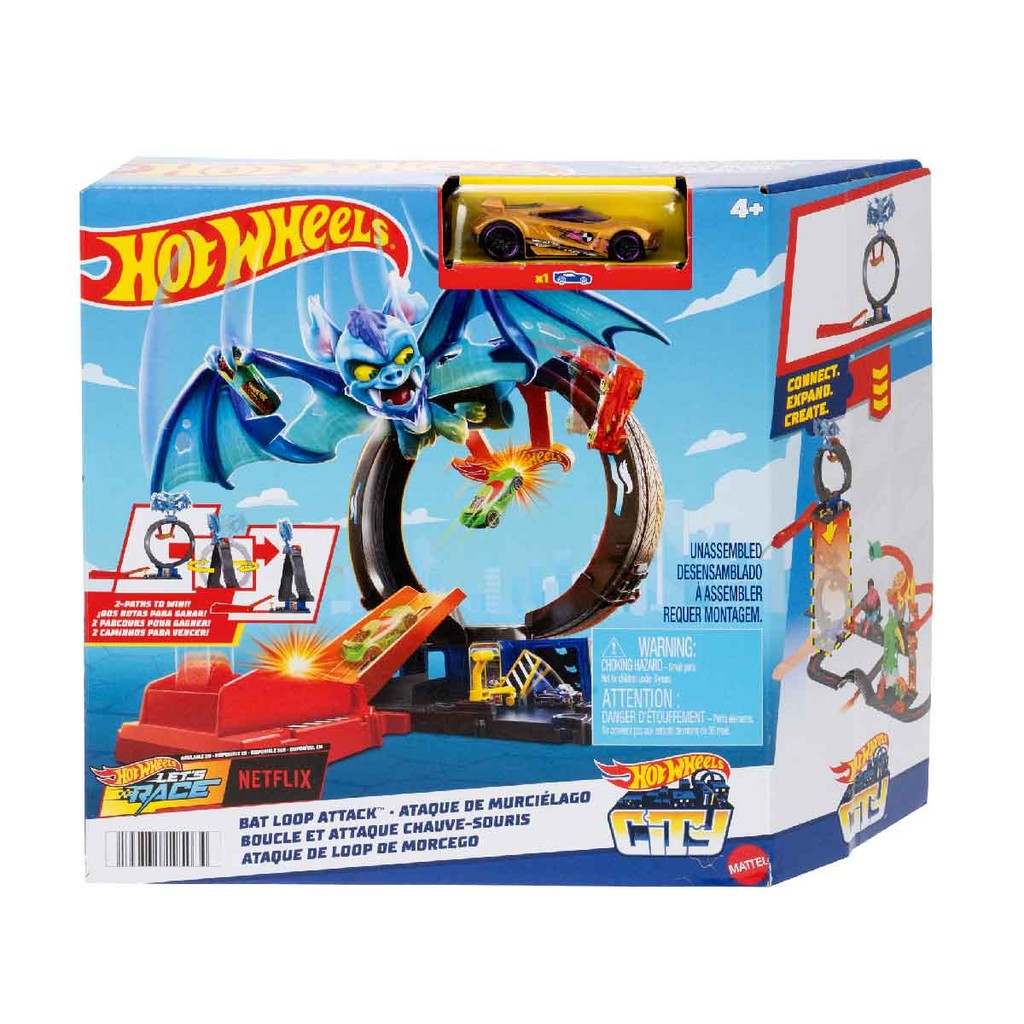 Đồ Chơi Mô Hình City Trạm Lốp Xe Dơi Siêu Đẳng HOT WHEELS HTN78/HDR29 MYKINGDOM