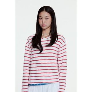 LIBÉ WORKSHOP - Áo thun tay dài oversize hoạ tiết sọc