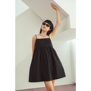 LIBÉ WORKSHOP - Đầm hai dây dáng babydoll màu đen