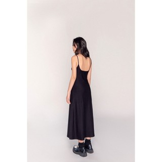 LIBÉ - Đầm thun Sassy Cami Midi màu đen