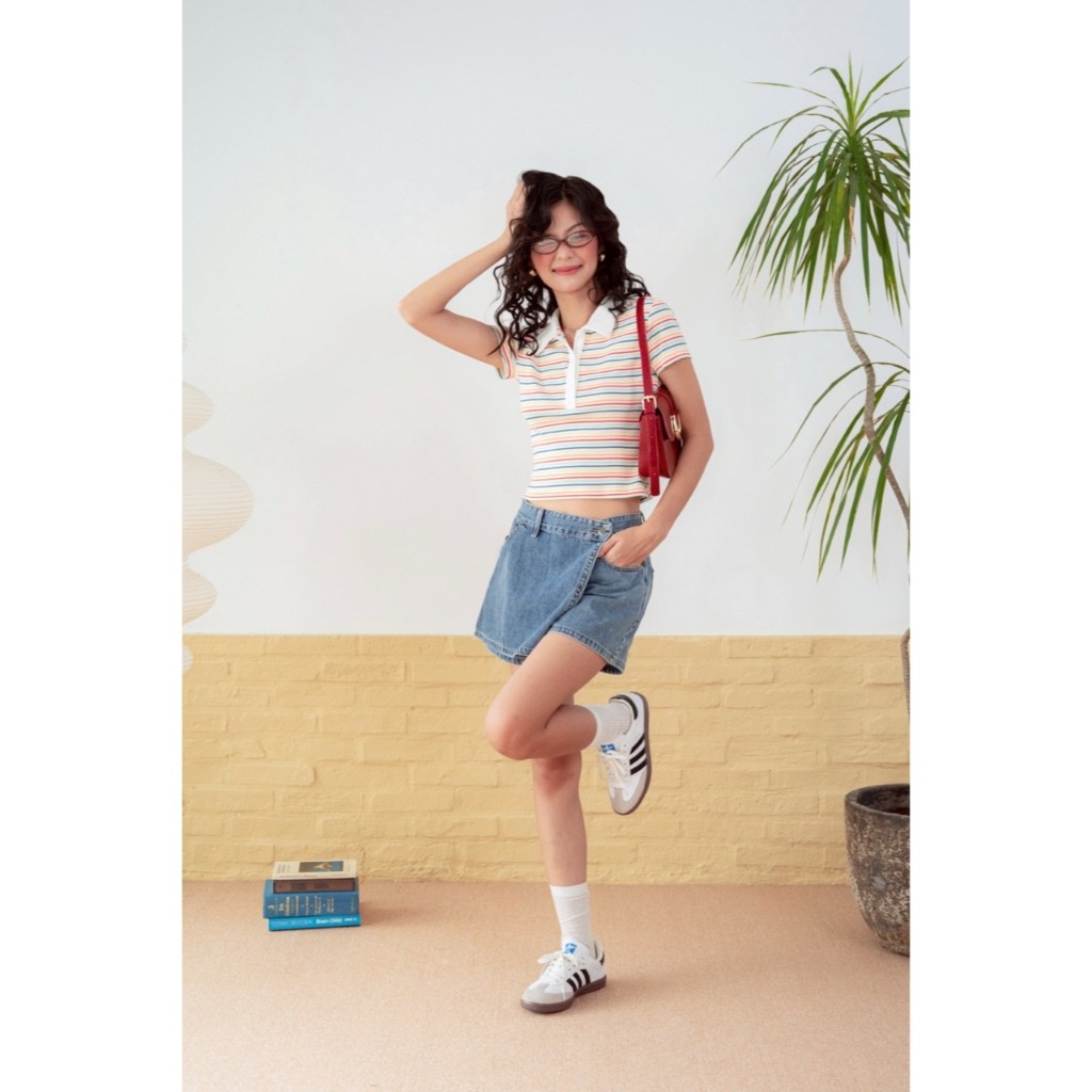 LIBÉ WORKSHOP - Quần váy ngắn vải denim | BigBuy360 - bigbuy360.vn