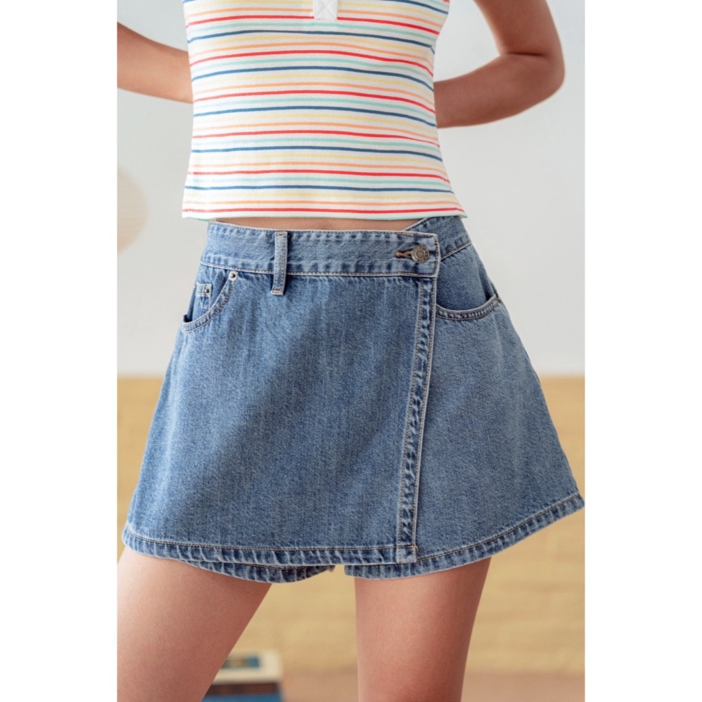 LIBÉ WORKSHOP - Quần váy ngắn vải denim