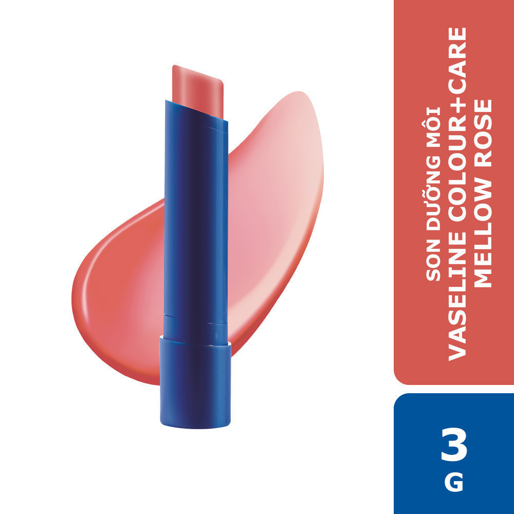 Son dưỡng môi Vaseline Colour+Care 3g (Mellow Rose/Kissing Red/Blooming Pink) | BigBuy360 - bigbuy360.vn